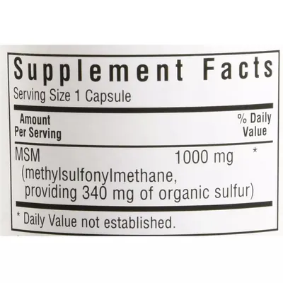 Добавка МСМ 1000 мг Bluebonnet Nutrition MSM капсули №60
