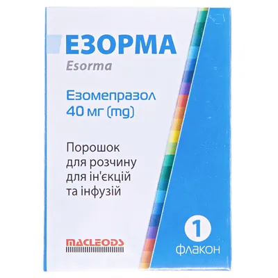 Езорма порошок для р-ну д/ін. та інф. по 40 мг №1 у флак.