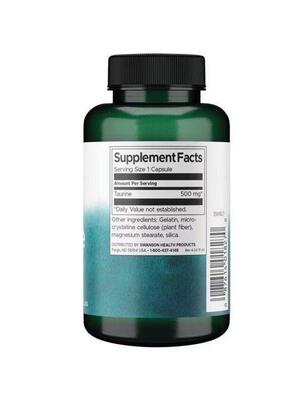 Таурин Swanson Taurine 500 мг, 100 капсул