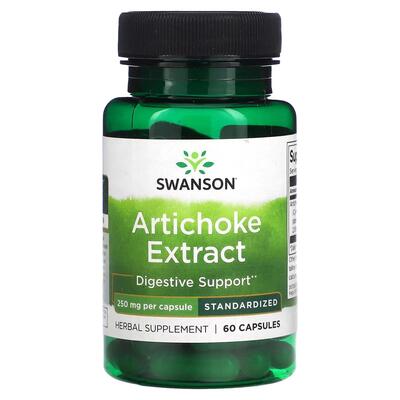 Артишок Swanson Artichoke Leaf Extract 250 мг, 60 капсул