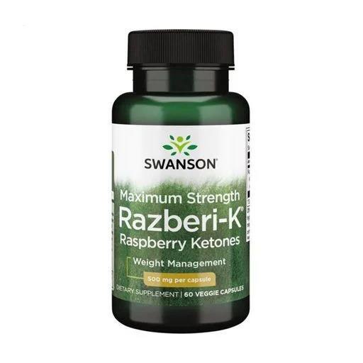 Малинові кетони Swanson Razberi-K Raspberry Ketones 500 мг, 60 капсул