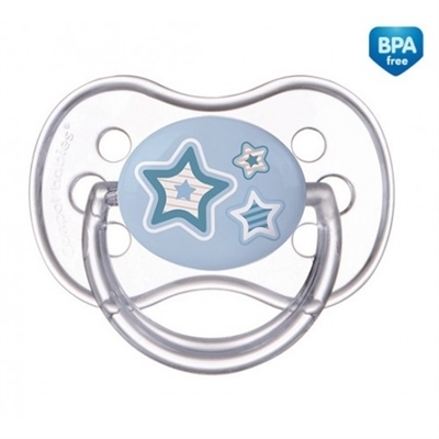 Пустышка силиконовая Canpol Babies Newborn baby симметричная 22/580_blu, 0-6 месяцев, 1 шт