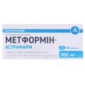 Метформін-Астрафарм таблетки, в/плів. обол. по 500 мг №60 (10х6)
