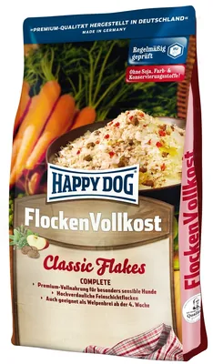 Корм сухий Happy Dog Flocken Vollkost для цуценят та дорослих собак у вигляді пластівців, 10 кг, 2165