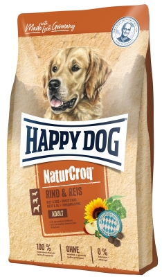 Корм сухой Happy Dog Naturcroq Rind & Reis для взрослых собак всех пород с говядиной и рисом, 4 кг 60519