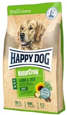 Корм сухий Happy Dog Naturcroq Lamm & Reis для собак з чутливим травленням з ягням та рисом, 4 кг, 60528