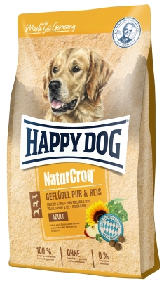 Корм сухой Happy Dog Naturcroq Geflugell Pur&Reis для взрослых собак всех пород с птицей и рисом, 15 кг, 60510