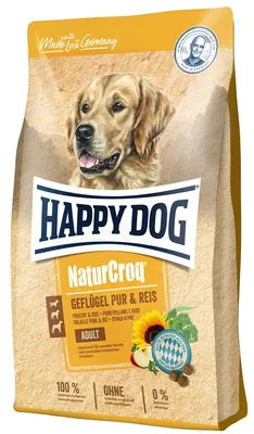 Корм сухий Happy Dog Naturcroq Geflugell Pur&Reis для дорослих собак всіх порід з птицею та рисом, 4 кг, 60512