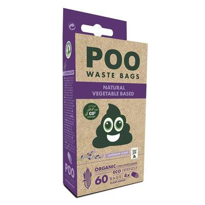 Пакеты M-Pets POO Dog Waste Bags Lavender биоразлагаемые для уборки за собаками с ароматом лаванды, 60 штук