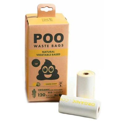 Пакеты M-Pets POO Dog Waste Bags Lemon для уборки животных с ароматом лимона, 120 штук