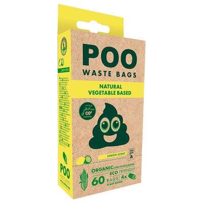 Пакеты M-Pets POO Dog Waste Bags Lemon для уборки животных с ароматом лимона, 60 штук