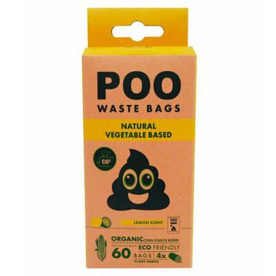 Пакеты M-Pets POO Dog Waste Bags Lemon для уборки животных с ароматом лимона, 60 штук