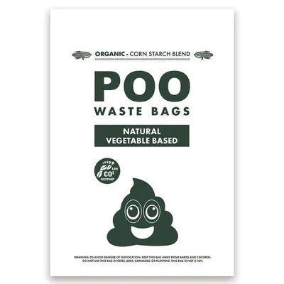 Пакети M-Pets POO Dog Waste Bags Non Scented біорозкладні для прибирання за собаками без запаху, 120 штук