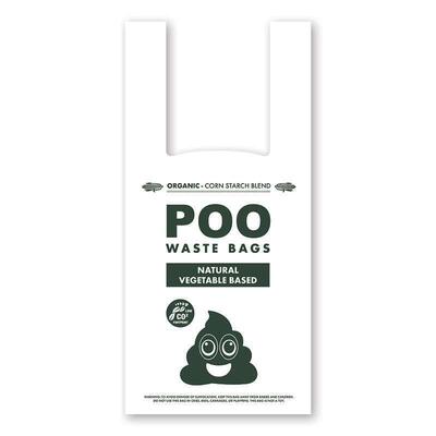 Пакеты M-Pets POO Dog Waste Bags with Handles биоразлагаемые с ручками для уборки за собаками без запаха, 120 штук