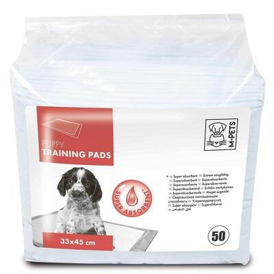 Пеленки M-Pets All Day Training Pads суперпоглощающие для приучения щенков к туалету, размер 45х33 см, 50 штук