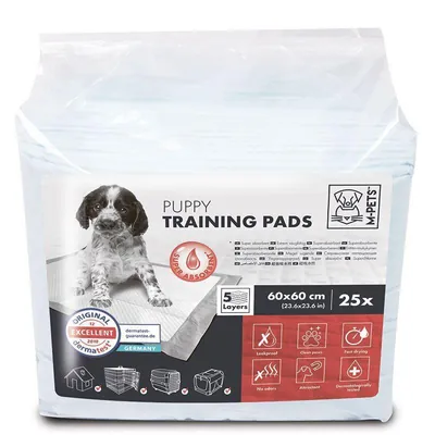 Пелюшки M-Pets All Day Training Pads суперпоглинаючі для привчання цуценят до туалету, розмір 60х60 см, 25 штук