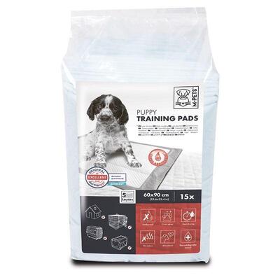 Пеленки M-Pets All Day Training Pads суперпоглощающие для приучения щенков к туалету, размер 90х60 см, 15 штук