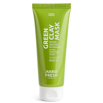 Маска для лица Marie Fresh с зеленой глиной для проблемной кожи, 50 мл
