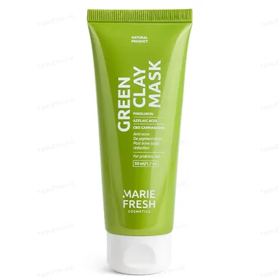 Маска для обличчя Marie Fresh з зеленою глиною для проблемної шкіри, 50 мл
