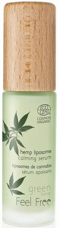 Сироватка для обличчя Feel free Green Leaves антивікова з екстрактом каннабісу, 30 мл