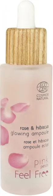 Сироватка для обличчя Feel Free Pink Petals для сяйва шкіри з екстрактом троянди, 30 мл