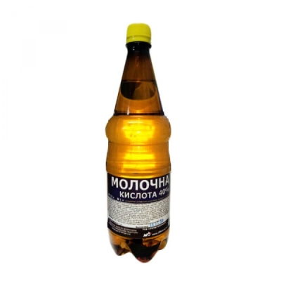 Молочная кислота 40% (ДЛЯ ЖИВОТНЫХ) раствор, 1 л