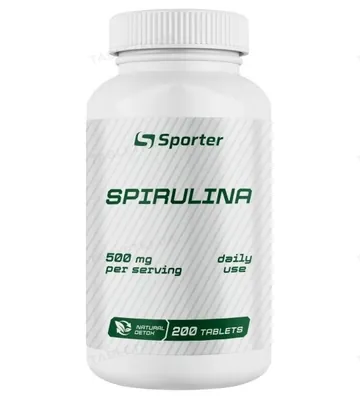 Спіруліна Sporter Spirulina таблетки по 500 мг №200