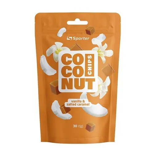 Чіпси кокосові Sporter Coconut Chips ваніль та солона карамель, 30 г