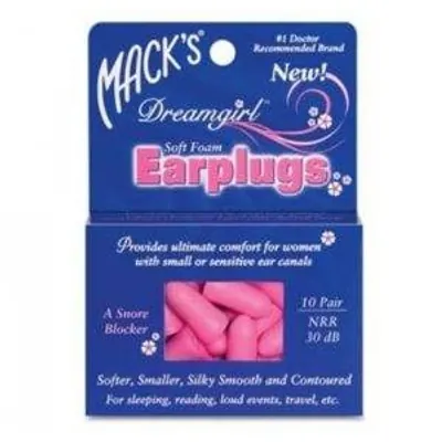 Беруші вкладки вушні MACK`S Dreamgirl Earplugs Safe Sound for Her 93 для неї, рожеві до 30 дБ, 10 пар