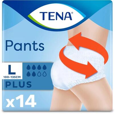 Подгузники-трусики Tena Pants Plus L, 14 штук