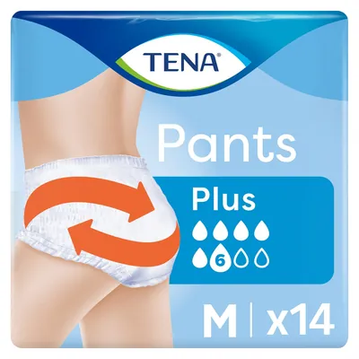 Підгузки-трусики для дорослих Tena Pants Plus М, 14 штук Підгузки-трусики для дорослих Tena Pants Plus М, 14 штук