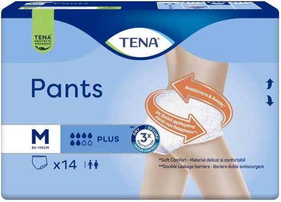 Подгузники-трусики Tena Pants Plus М, 14 штук