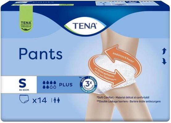 Подгузники-трусики Tena Pants Plus S, 14 штук