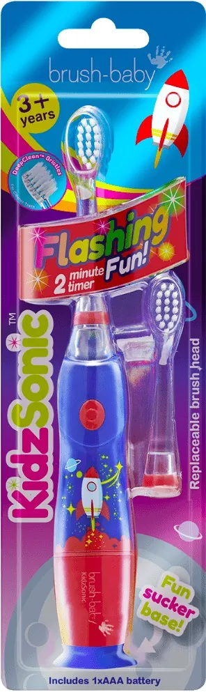 Електрична зубна щітка Brush-Baby KidzSonic 3+ роки, Ракета