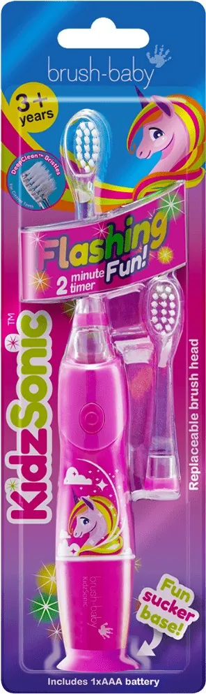 Електрична зубна щітка Brush-Baby KidzSonic 3+ роки, Єдиноріг