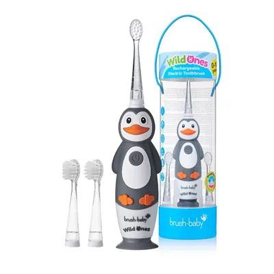 Електрична зубна щітка Brush-Baby Sonic Toothbrush WildOnes акумуляторна 0-10 років, пінгвін