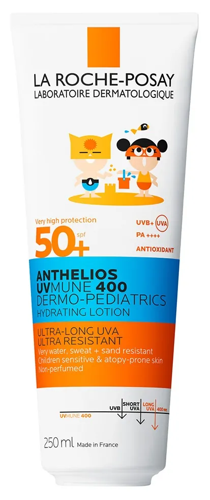 Молочко La Roche-Posay Anthelios UVMune 400 Dermo-Pediatrics SPF50+ сонцезахисне водостійке зволожувальне для чутливої шкіри дітей, 250 мл