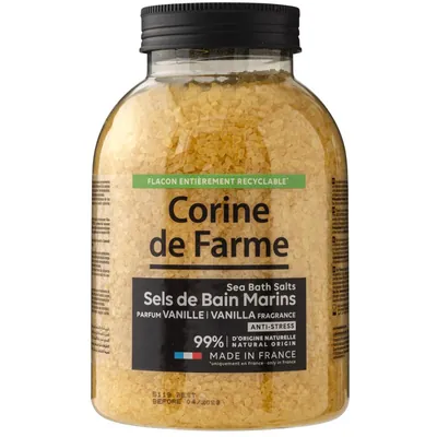 Сіль морська для ванн Corine de Farme Ваніль, 1,4 кг