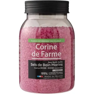 Сіль морська для ванн Corine de Farme Троянда, 600 г