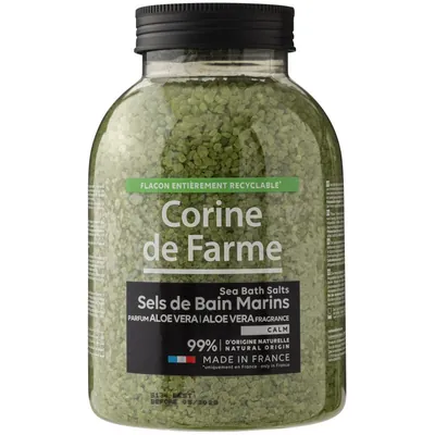 Сіль морська для ванн Corine de Farme Алое вера, 1,4 кг