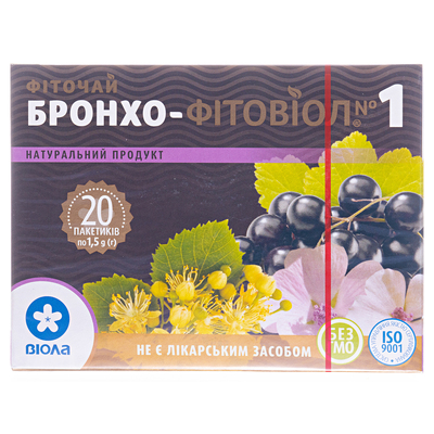 Фиточай Фитовиол №1 Бронхо по 1.5 г №20 в фил.-пак.