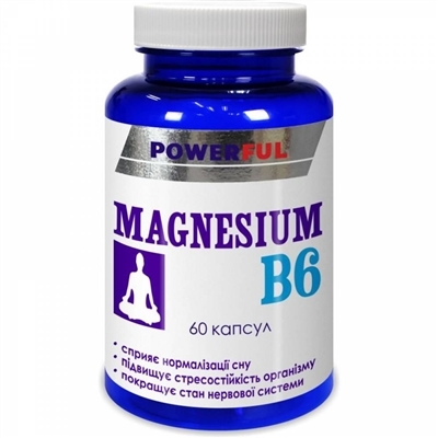Магнезиум B6 POWERFUL капсулы №60 в бан.