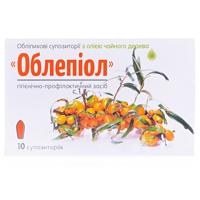 Облепиол с маслом чайного дерева суппозитории №10