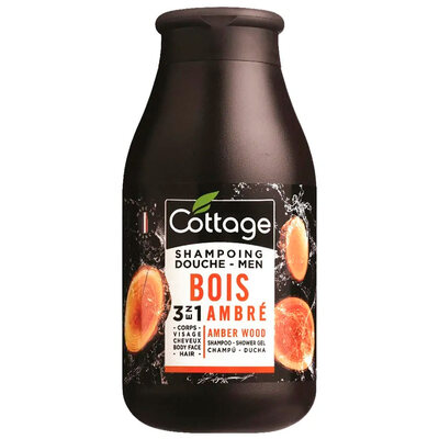 Шампунь-гель для душа Cottage Men Shampoo-Shower Gel 3 в 1 Янтарное дерево, 250 мл