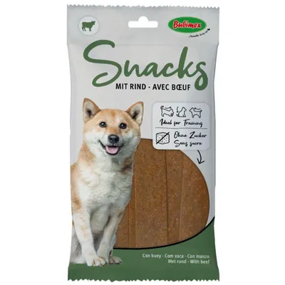 Ласощі жувальні Bubimex Chewing Strips Beef з яловичиною для собак, 120 г