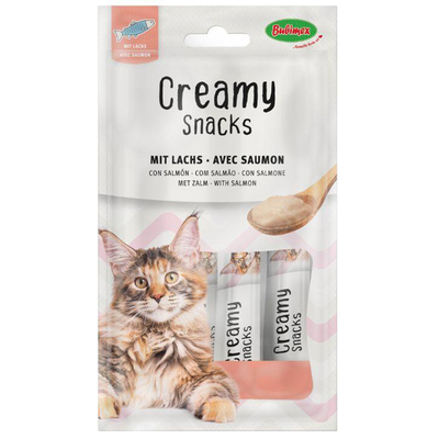 Лакомство Bubimex Creamy Snacks with Salmon Снеки кремовые с лососем для кошек, 4 стика по 60 г