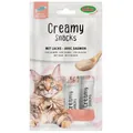 Ласощі Bubimex Creamy Snacks with Salmon Снеки кремові з лососем для котів, 4 стіки по 60 г