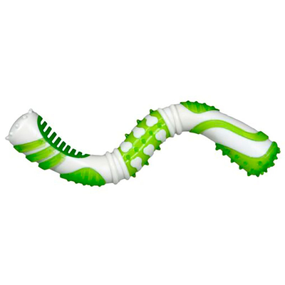 Игрушка жевательная Bubimex Dental Green для собак, белая/зеленая, 20 см