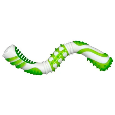 Іграшка жувальна Bubimex Dental Green для собак, біла/зелена, 20 см