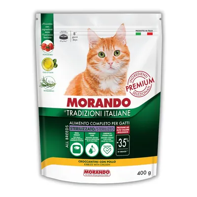 Корм сухий Morando Tradizioni Sterilized для стерилізованих котів з куркою, 400 г